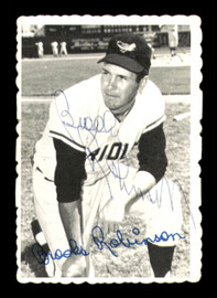 Brooks Robinson Autographed 1969 Topps Deckle Edge Card #1 Baltimore Orioles SKU #213604