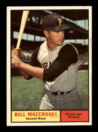 Bill Mazeroski Autographed 1961 Topps Card #430 Pittsburgh Pirates SKU #213599