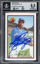 Ken Griffey Jr. Autographed 1989 Bowman Rookie Card #220 Seattle Mariners BGS 8.5 Auto Grade Mint 9 Beckett BAS #15465398