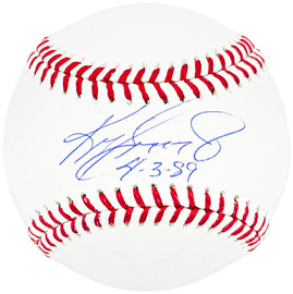 Ken Griffey Jr. Autographed Official Baseball Seattle Mariners "4-3-89" Beckett BAS Witness #W24740