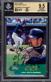 Ichiro Suzuki Autographed 2001 SP Authentic Stars of Japan Game Used Ball  Rookie Card #BB-IS