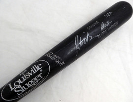 Pete O'Brien Autographed Black Louisville Slugger S2 Game Used Bat Seattle Mariners Cracked SKU #214054