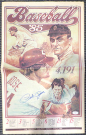  Reds Pete Rose Autographed White Jersey PR Holo Stock #197041 :  Sports & Outdoors