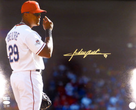 ADRIAN BELTRE TEXAS RANGERS JSA AUTHENTICATED ACTION SIGNED 20x24 CANVAS