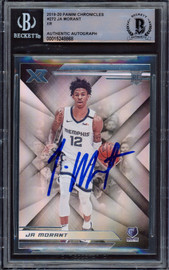 Ja Morant Autographed 2019-20 Panini Chronicles XR Rookie Card #272 Memphis Grizzlies Beckett BAS #15248868