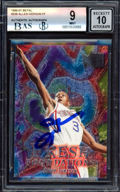 Allen Iverson Autographed 1996-97 Fleer Metal Fresh