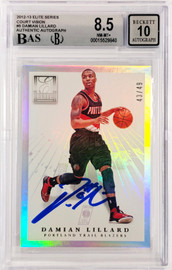Damian Lillard Autographed 2012-13 Panini Elite Rookie Card
