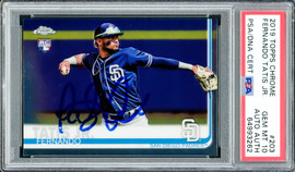 Fernando Tatis Jr. Autographed 2019 Topps Chrome Rookie Card #203 San Diego Padres PSA 10 (Bubbling) PSA/DNA #64993262