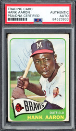 Hank Aaron Autographed 1982 Superstar Card #44 Milwaukee Braves Beckett BAS  #15091354 - Mill Creek Sports