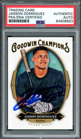 Jasson Dominguez Autographed 2020 Upper Deck Goodwin Champions Rookie Card #45 New York Yankees PSA/DNA #84908893