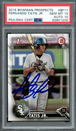 Fernando Tatis Jr. Autographed 2016 Bowman Prospects Rookie Card #BP17 San Diego Padres PSA 10 Auto Grade Gem Mint 10 PSA/DNA #62841206