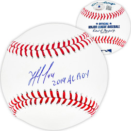 Yordan Alvarez Autographed Official MLB Baseball Houston Astros "2019 AL ROY" Beckett BAS Witness Stock #215398