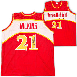 Sports Integrity Dominique Wilkins Signed Atlanta Hawks Adidas Hardwood Classics Jersey BAS