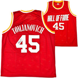 Houston Rockets Rudy Tomjanovich Autographed Red Jersey TriStar Holo Stock #215752