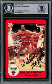 Wallace Bryant Autographed 1983-84 Star Card #170 Chicago Bulls Beckett BAS #15499729