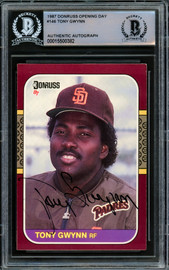 Tony Gwynn Autographed 1987 Topps Card #599 San Diego Padres
