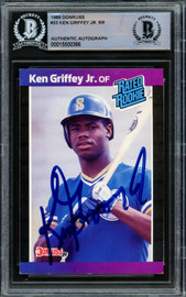 Ken Griffey Jr. Autographed 1989 Donruss Rookie Card #33 Seattle Mariners Vintage Rookie Signature Beckett BAS #15500366