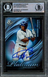 Wander Franco 2022 Bowman Platinum Auto Autograph Jersey Rookie RC #38/74  Rays