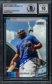 Vladimir Guerrero Jr. Autographed 2020 Stadium Club Card #288 Toronto Blue Jays Auto Grade Gem Mint 10 Beckett BAS #15772724