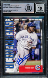 Vladimir Guerrero Jr. Autographed 2020 Topps Card #182 Toronto Blue Jays  Beckett BAS Stock #216863