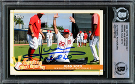 Juan Soto Autographed 2020 Topps Opening Day Spring Has Sprung Card #SHS-19 New York Yankees Beckett BAS #15781708