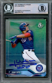 Juan Soto Autographed 2018 Topps Chrome Update Rookie Card #HMT98  Washington Nationals Beckett BAS #14231635 - Mill Creek Sports