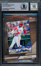 Juan Soto Autographed 2019 Topps Now Card #TN-5 New York Yankees Auto Grade Gem Mint 10 Beckett BAS #15773805