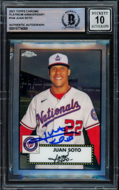 Juan Soto Autographed 2019 Topps Chrome 1984 Card #84TC-2