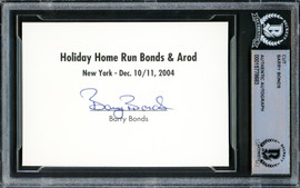 Barry Bonds Autographed 2.5x3.5 Cut Signature San Francisco Giants Beckett BAS #15778683