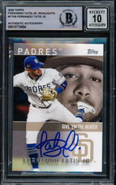 Fernando Tatis Jr. Autographed 2020 Topps Card #FTH-8 San Diego Padres Auto Grade Gem Mint 10 Beckett BAS #15774854