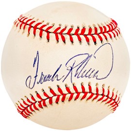 Frank Robinson Autographed Official AL Baseball Baltimore Orioles, Cincinnati Reds Beckett BAS #BH038125