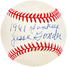 Jesse Gonder Autographed Official AL Baseball New York Yankees "1961 Yankees" Beckett BAS #BH038072