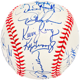 Baseball signed by members of the Seattle Rainiers during their
