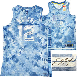 Memphis Grizzlies Ja Morant Autographed Light Blue Fanatics Jersey Size L  JSA Stock #207958 - Mill Creek Sports