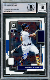 Ronald Acuna Jr. Autographed 2021 Donruss Optic Mythical Card #M21 Atlanta  Braves Beckett BAS #15866519 - Mill Creek Sports