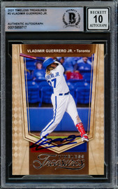 Vladimir Guerrero Jr. Autographed 2021 Panini Timeless Treasures Card #2 Toronto Blue Jays Auto Grade Gem Mint 10 Beckett BAS #15859717