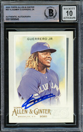 Vladimir Guerrero Jr. Autographed 2020 Topps Allen & Ginter Card #50 Toronto Blue Jays Auto Grade Gem Mint 10 Beckett BAS #15859545