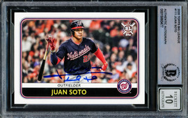 Juan Soto Autographed 2020 Topps Big League Card #111 New York Yankees Auto Grade Gem Mint 10 Beckett BAS #15860477