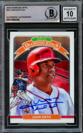 Juan Soto Autographed 2020 Donruss Optic Diamond Kings Card #23 New York Yankees Auto Grade Gem Mint 10 Beckett BAS #15860396