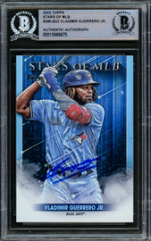 Vladimir Guerrero Jr. Autographed 2022 Topps Stars of MLB Card #SMLB-22 Toronto Blue Jays Beckett BAS Stock #219389