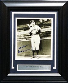 Hank Greenberg Autographed Framed 8x10 Photo Detroit Tigers "Best Wishes" PSA/DNA #O01163