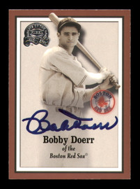 Bobby Doerr Autographed 2000 Fleer Greats of the Game Card #35 Boston Red Sox SKU #219161