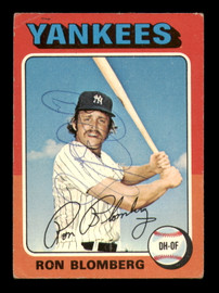 Ron Blomberg Autographed 1975 Topps Card #68 New York Yankees SKU #219113
