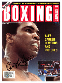 Bert Sugar Autographed Boxing Illustrated Magazine Beckett BAS QR #BH26938
