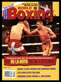 Oscar De La Hoya & Christy Martin Autographed World Boxing Magazine Beckett BAS QR #BH26930