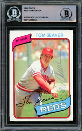 Tom Seaver Autographed 1986 Fleer Card #216 Chicago White Sox HOF 06  Beckett BAS #14612397