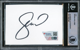 Serena Williams Autographed 2.5x3.5 Cut Signature Black Beckett BAS #15867645