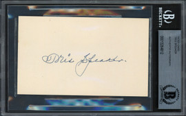 Tris Speaker Autographed 3x5 Index Card Auto Grade Gem Mint 10 Beckett BAS #13264812