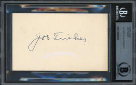 Joe Tinker Autographed 3x5 Index Card Chicago Cubs Auto Grade Mint 9 Beckett BAS #13264856