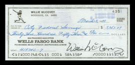 Willie McCovey Autographed 2.75x6 Check San Francisco Giants SKU #220123